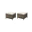 Ensemble de 2 repose-pieds en rotin avec coussins amovibles en osier pour patio-2145596462-2143425276