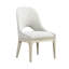 Chaise d'appoint rembourrée avec dossier demi-tonneau Shaly-124127142