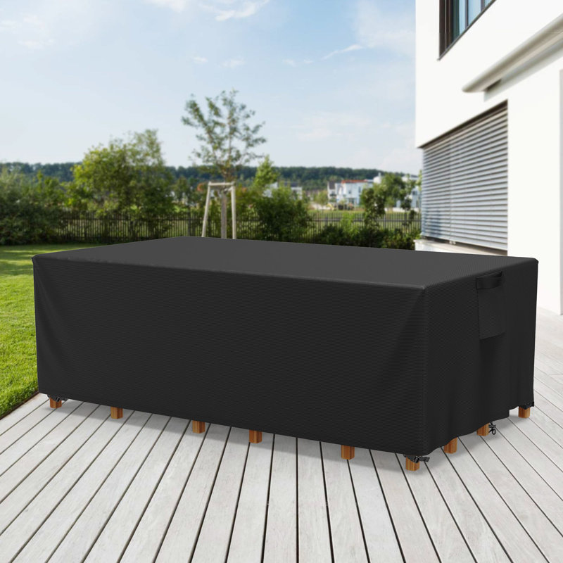 Housse imperméable rectangulaire pour meubles d'extérieur, Noir