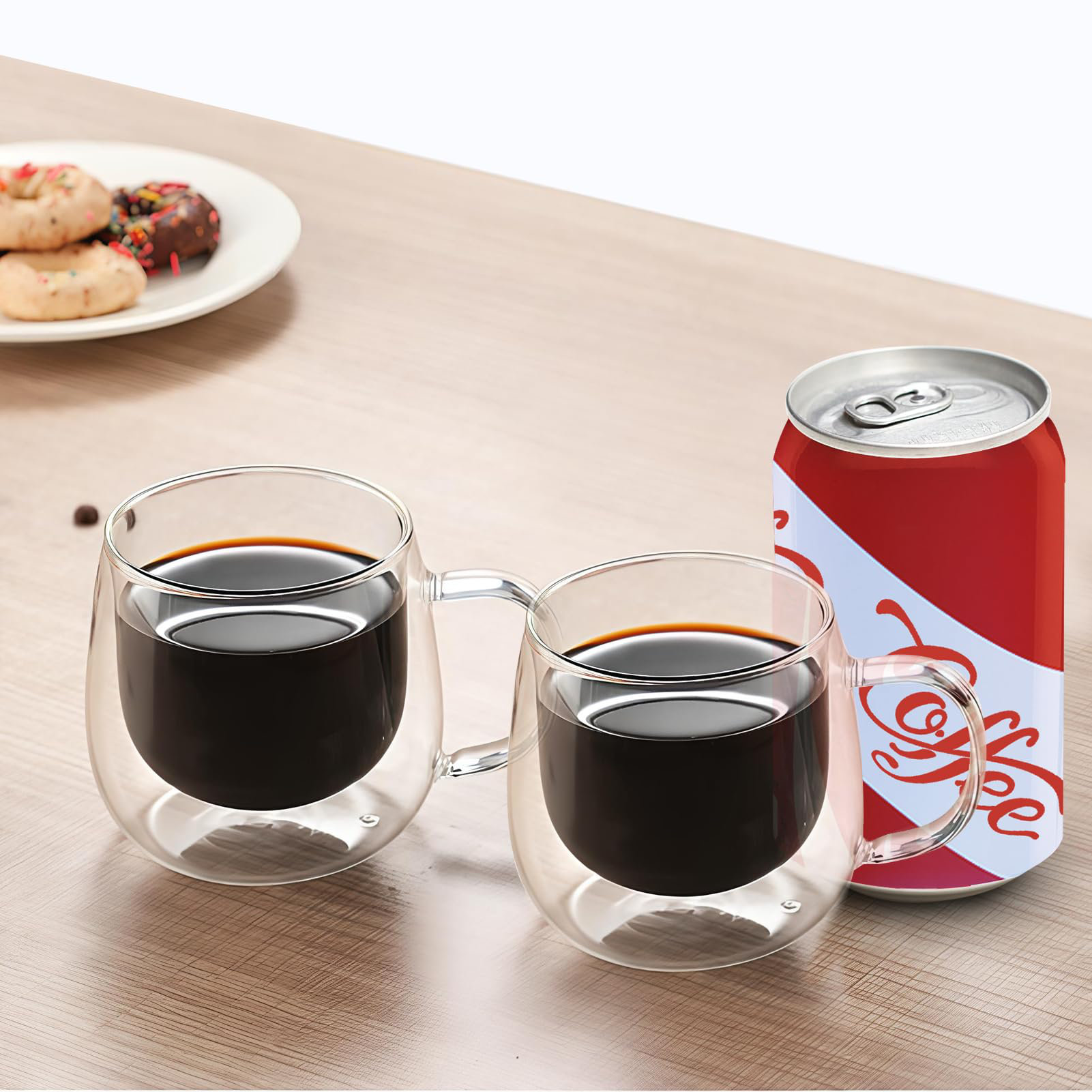 Ivy Bronx DoubleWalled Glass Coffee Mugs 10Oz (2 Pack) Wayfair Canada