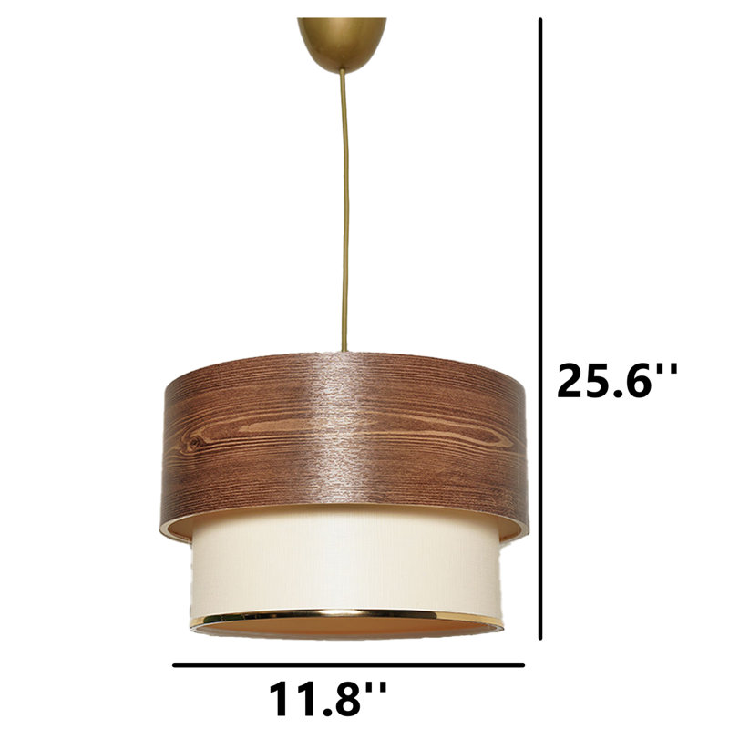 Luminaire suspendu tambour 1 lumière Zales