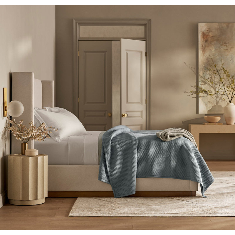 Signature Textured Stitch Quilt, King/Cal. King Quilt, Bluestone