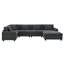 6 Seat Chenille Couch , U Shaped Sectional With Movable , Armrest Storage, Charging Ports & Cup Holders For Apartment Seats, Material, Storage Stylish Home