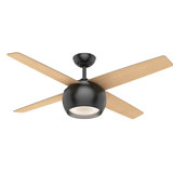 54" Valby 4 - Blade LED Standard Ceiling Fan with Wall Control and Light Kit Included