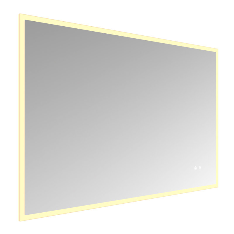 Kingston Brass Aurora 30-Inch x 48-Inch LED Bathroom Mirror, Front and Back Light, Anti-Fog, Dimmable Touch Sensor Lighted Mirror