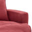 Fauteuil pivotant rond rouge à 360° avec coussin double couche, oreiller de soutien, mécanisme silencieux, revêtement en velours côtelé pour une sieste au bureau. Profondeur d'assise de 96,5 cm (38 pouces), 3 coussins amovibles, inclinaison douce.