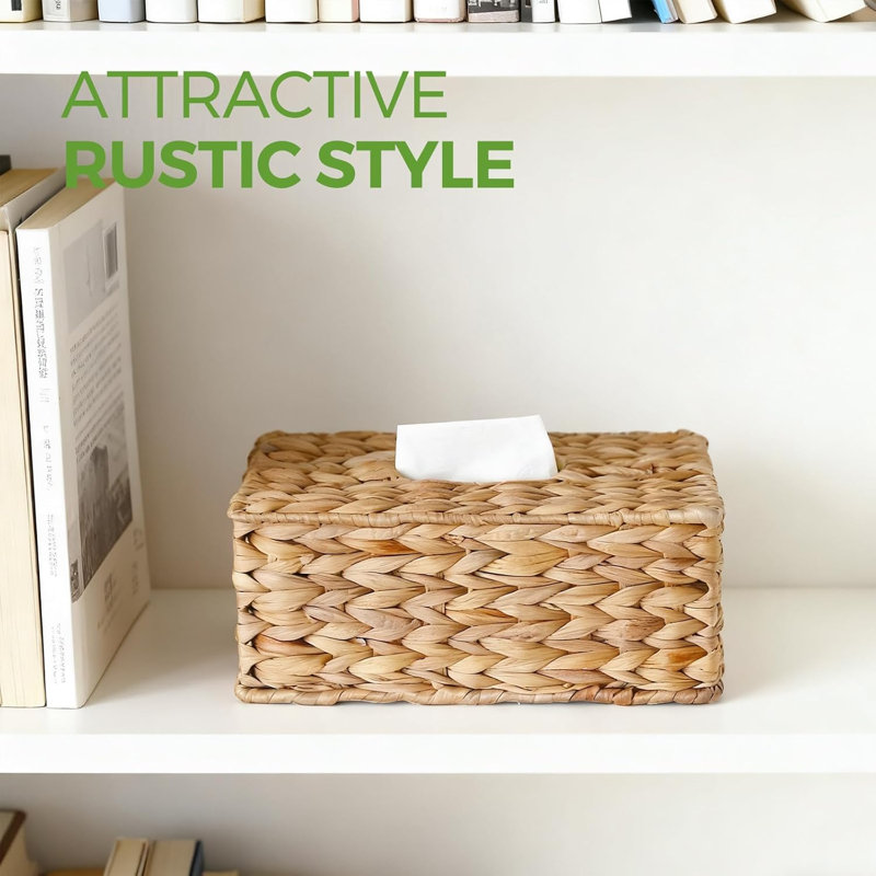 Rectangular willow tissue box cover