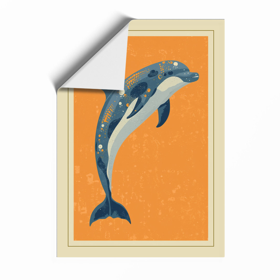 Leaping Dolphin Coastal - Framed Print