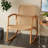 Cole And Grey Plastic Rattan Handmade Woven Rectangular Living Room Light Brown Accent Chair With Teak Frame