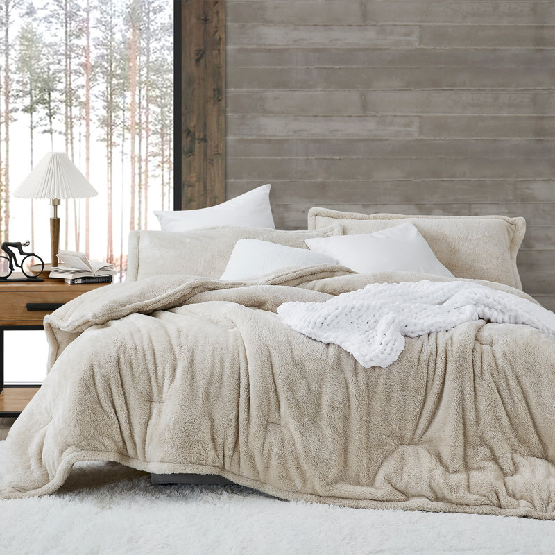 Coma Inducer Original Plush Fluffy Oversized Comforter, King Comforter, Beige