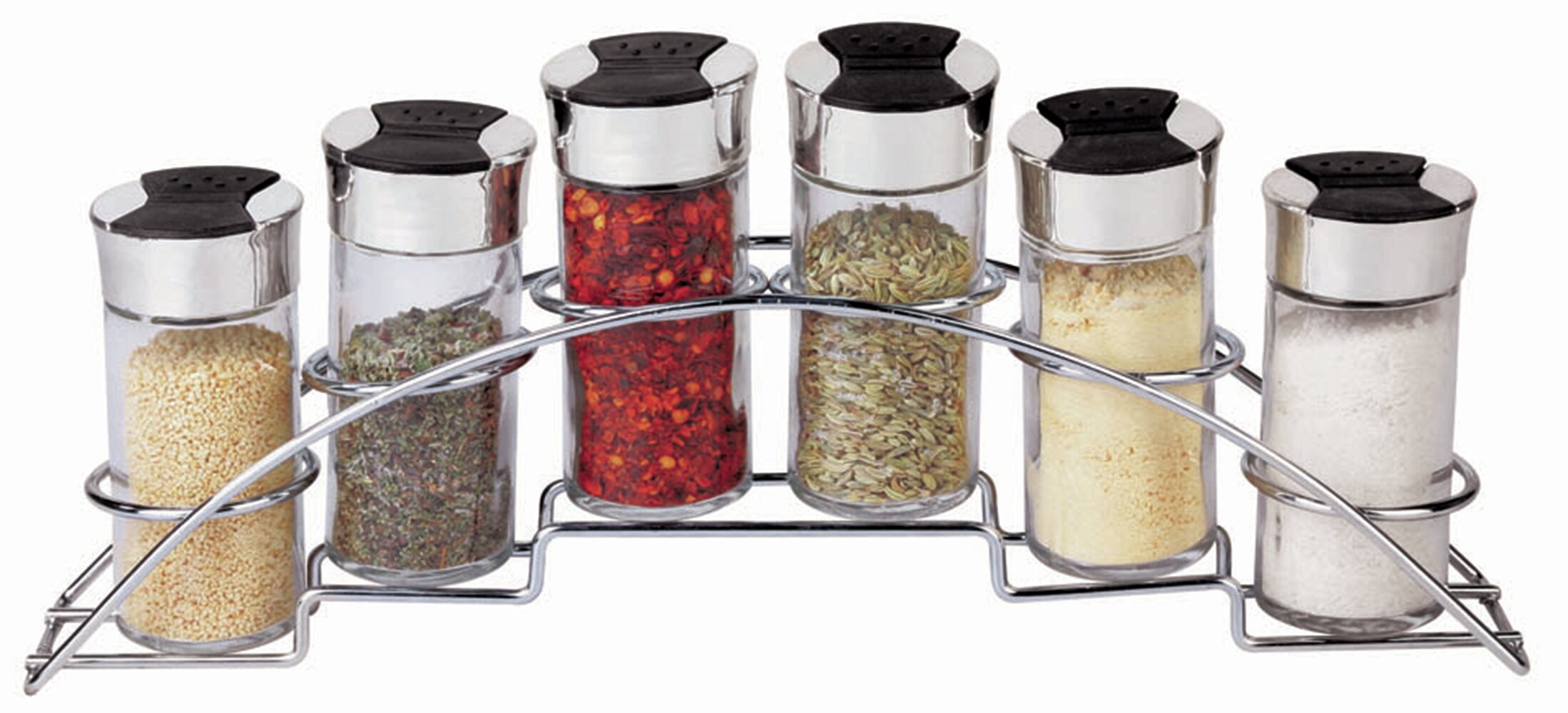 Winston Porter 6 Jar Spice Jar & Rack Set