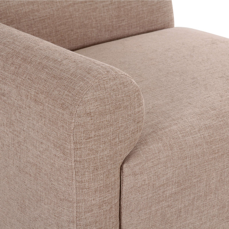 Fauteuil gauche en tissu performant Gorge Tan