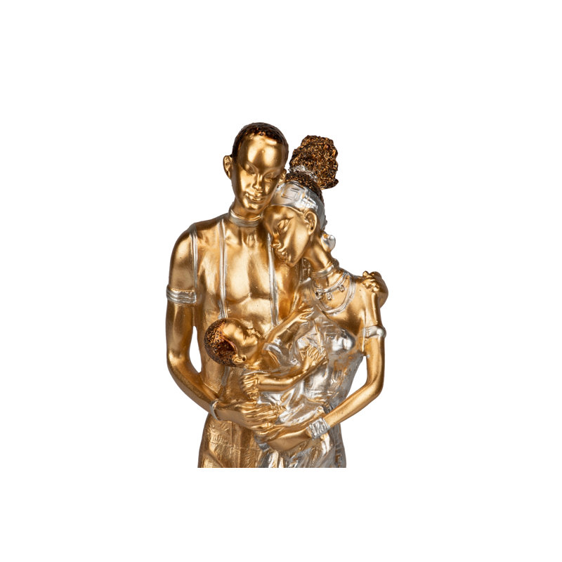 Polyresin Maassai Family Arnold, Champagne/Silver