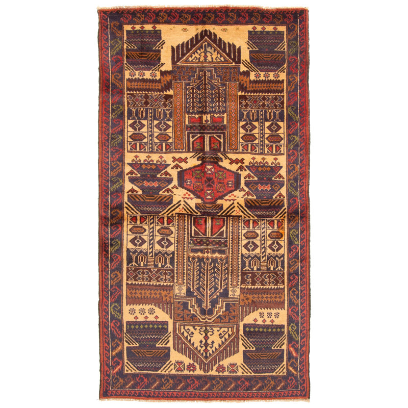 Rizbaft Brown Rug 3'4" x 6'3"