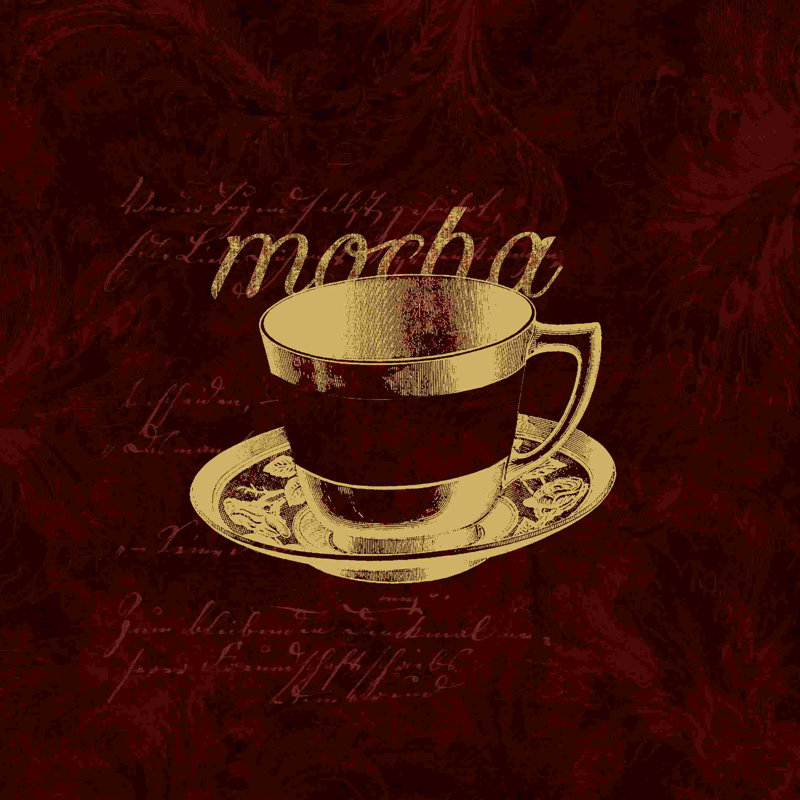 «Mocha Coffee Cup», impression sur toile tendue, L 12 po x H 12 po