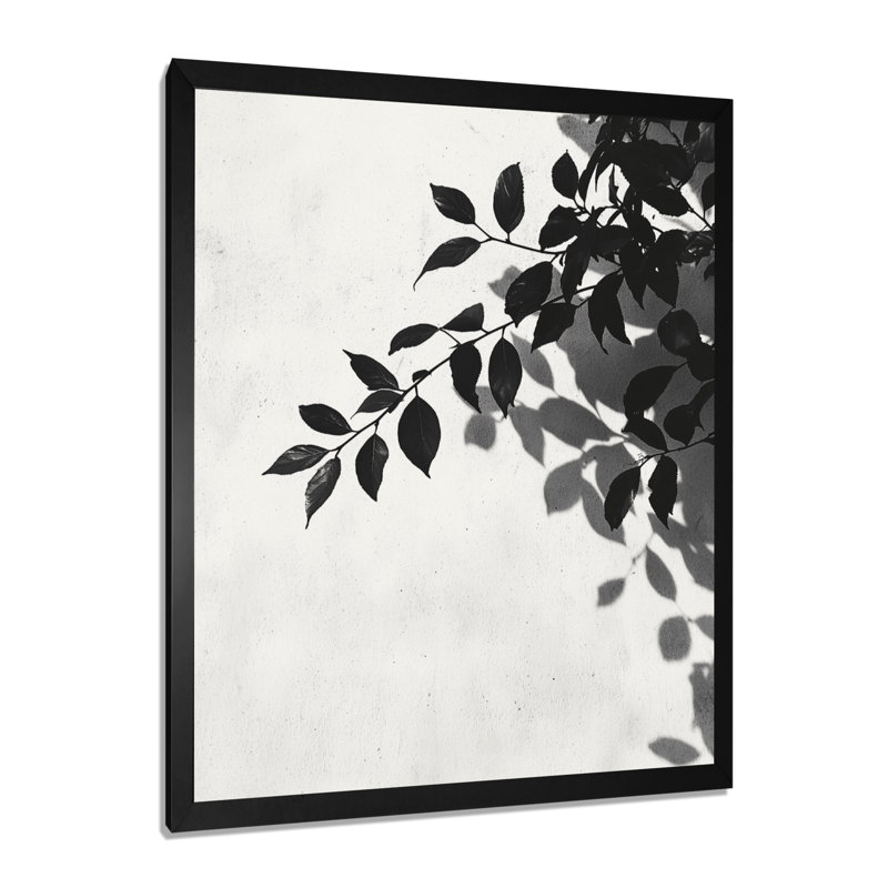 Tamera - décoration murale florale, H 40 po x l 30 po, Noir, noir, noir, noir, Reproduction encadrée d'une seule photo