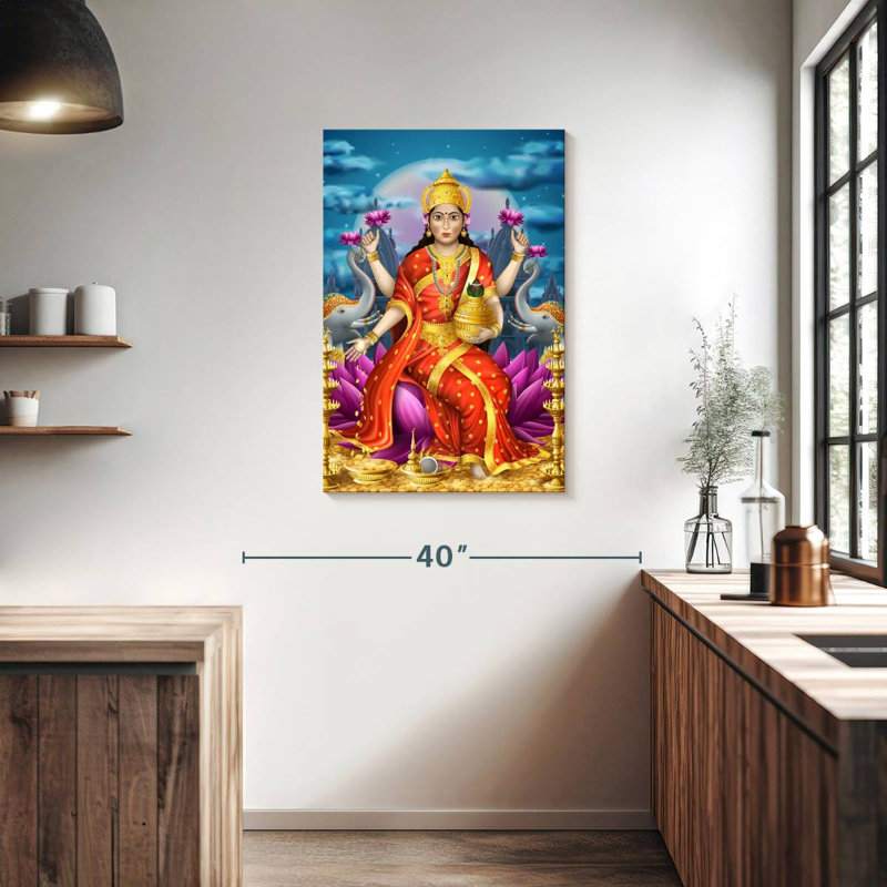 Adella, déesse de la richesse, Lakshmi, H 36 po x l 24 po