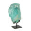 Refractory Glass Sculpture, Blue, On Base