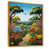 Toile avec cadre flottant or