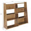 Bibliothèque modulaire asymétrique ouverte en bois de noyer, étagère de rangement convertible-131209111