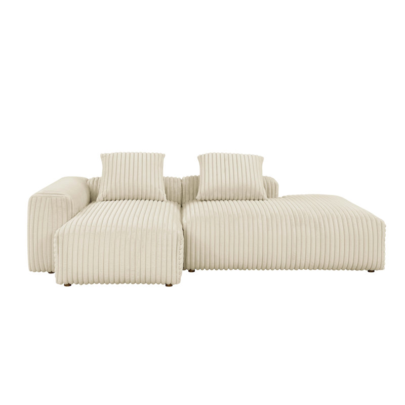 Canapé modulaire en velours côtelé Rostera