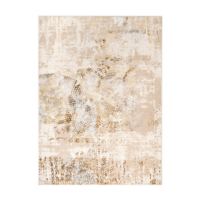 Tapis abstrait crème