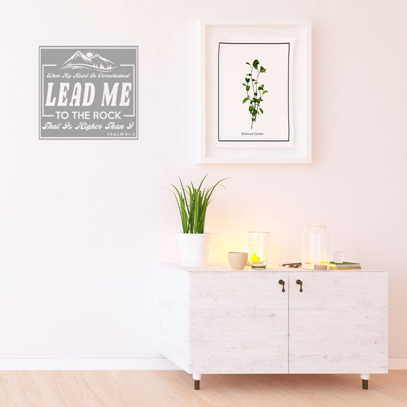Text & Numbers Non-Wall Damaging Wall Decal, 13" H x 14" W, Silver
