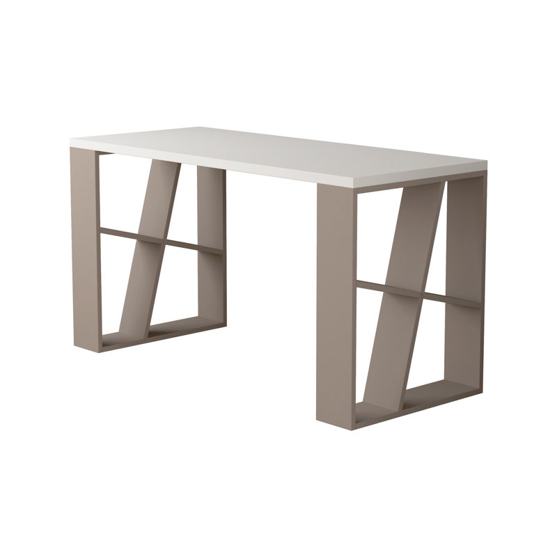 Cashtown Desk, White/Taupe
