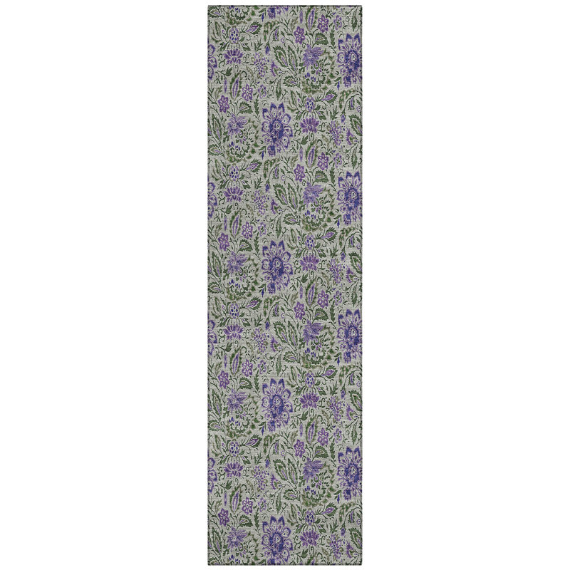Floral Indoor / Outdoor Rug, Runner 2'3" x 7'6"