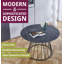 Mose Round Metal Base Dining Table