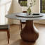 Ikerne 5Pcs Gray Dining Table Chairs Set With Lazy Susan-1639582248