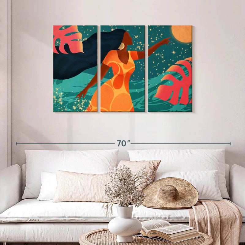 Leisha Latina Chasing Moonlight, 28" H x 45" W