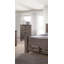 Commode 1 pièce en bois rustique avec rainures encastrées noires et quincaillerie métallique pour le rangement de la chambre à coucher