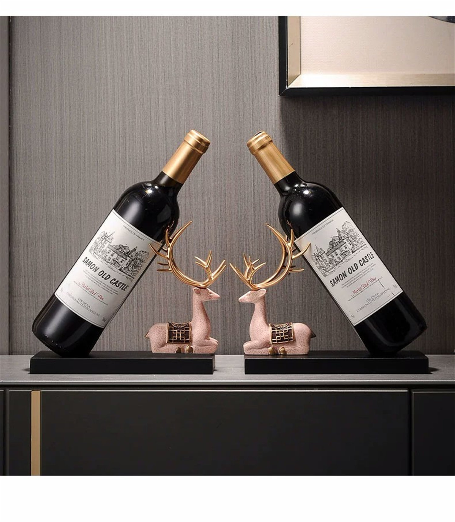 Millwood Pines Caile Tabletop Wine Bottle Rack Pink | Wayfair