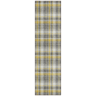 Washable Plaid Indoor / Outdoor Rug