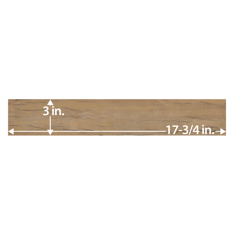 Kings Forest Natural 2-7/8 x 17-3/4 In. Ceramic Floor And Wall Tile
