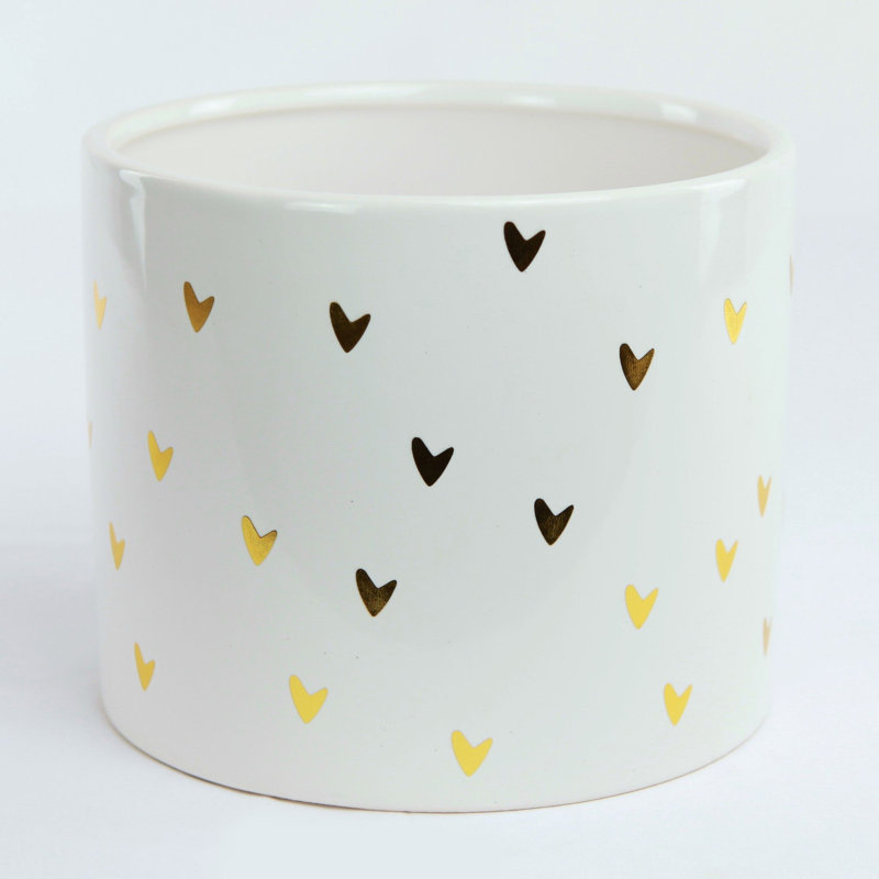 Boîte à fleurs Falling Gold Hearts