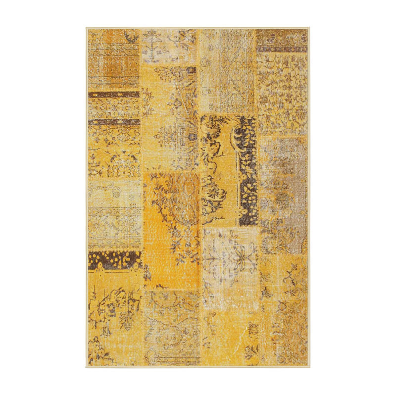 Tapis gris/brun/noir contemporain, Rectangle 5 pi x 8 pi