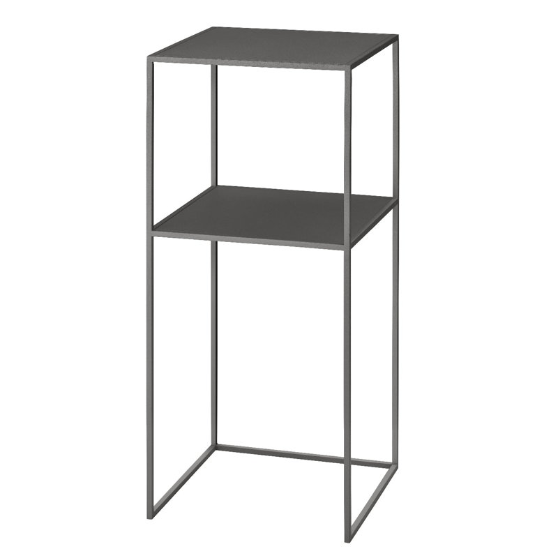 Table de bout en acier Fera, Gris