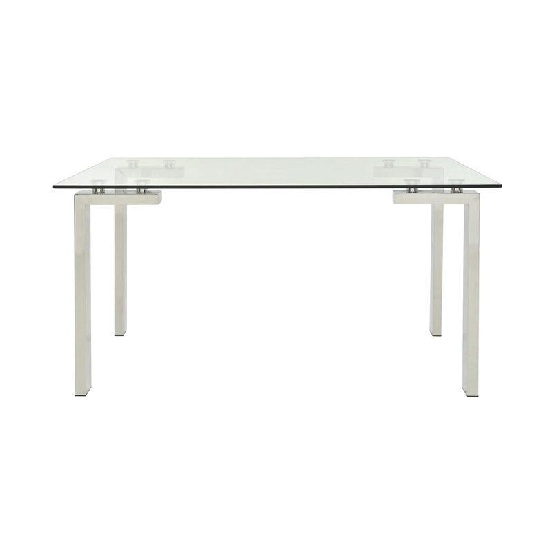 Table de salle à manger Korayma, L 60 po x L 30 po, Chrome