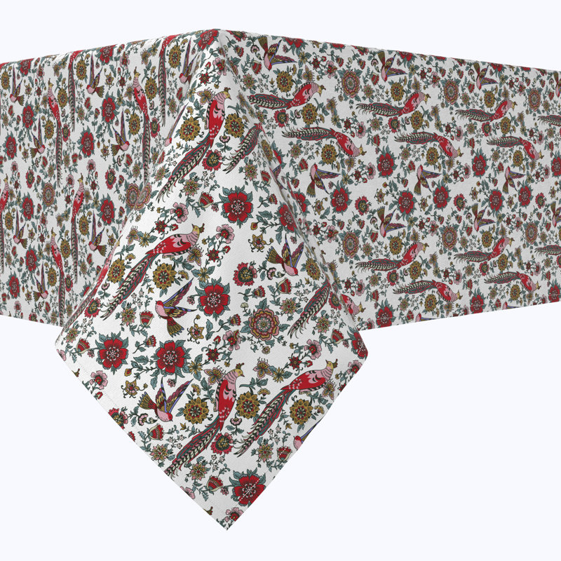 Rectangular Tablecloth, 100% Cotton, Floral 52, 120" x 52"