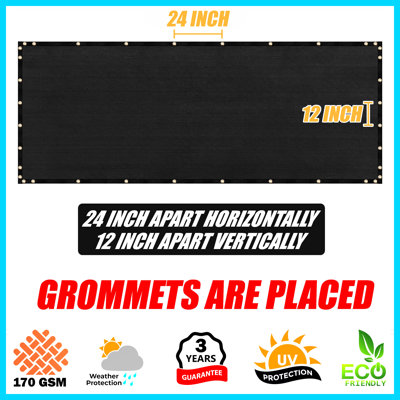 Royal Shade Privacy Screen Cover Windscreen with Heavy Duty Brass Grommets