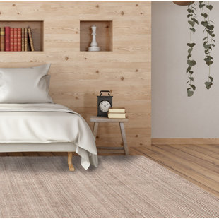 SantaAna Southwestern Handmade Handwoven Wool Taupe Area Rug