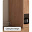Meuble à chaussures en bois naturel avec tiroirs, portes et tablette inférieure ouverte, idéal pour l'entrée, le corridor ou la décoration intérieure.