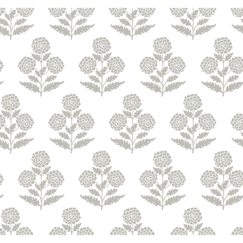 Papier peint Souci Grey Marigolds, Gris