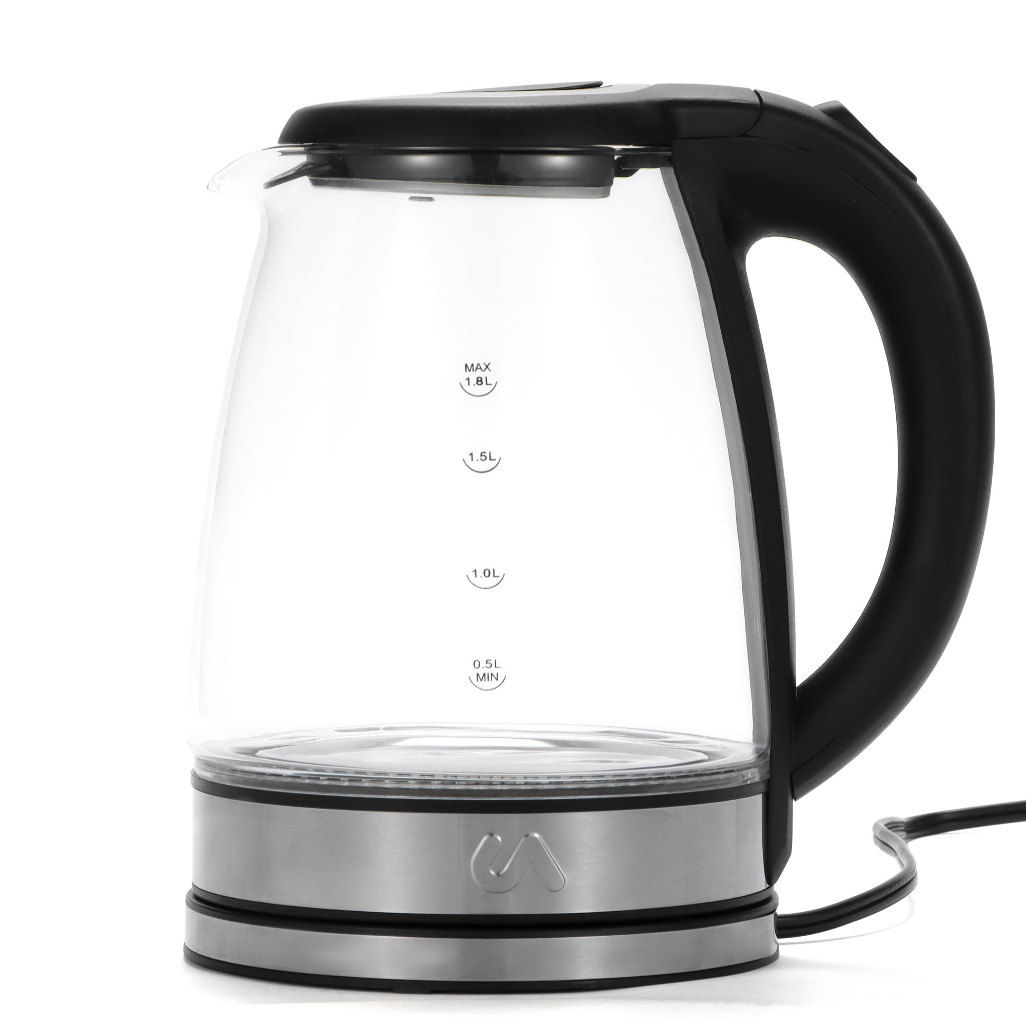 Basics Electric Glass and Steel Kettle - 1.0 Liter