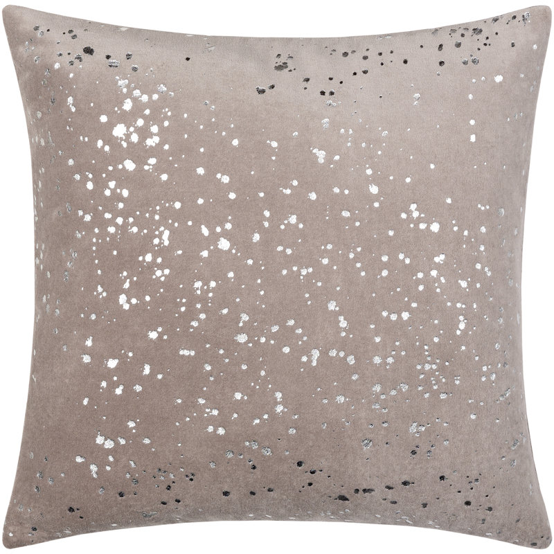  Housse de coussin en velours Sparkle, 18 po x 18 po, Argent