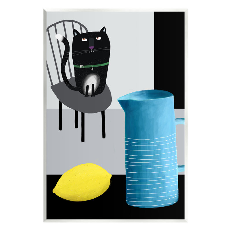 «Au-607-Giclée, chat, citron, nature morte, scène par Carla Daly, impression, L 24 po x H 30 po x P 1,5 po