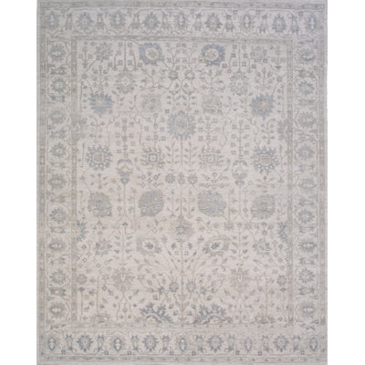 Oushak Ivory Wool Area Rug