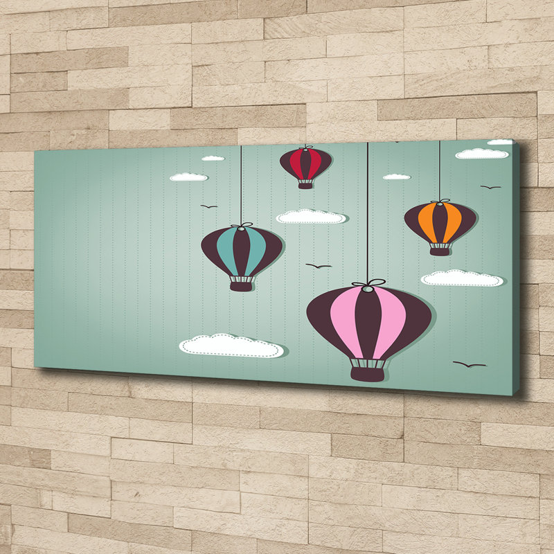 Flying Balloons - Wrapped Canvas Print